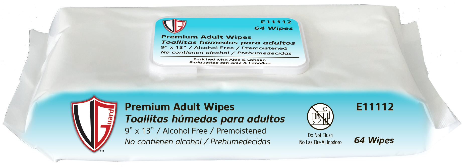 Premium Adult Wipes, Pre-moistened, 9x13 8/64 VNGE11112 for sale online at autumn supply