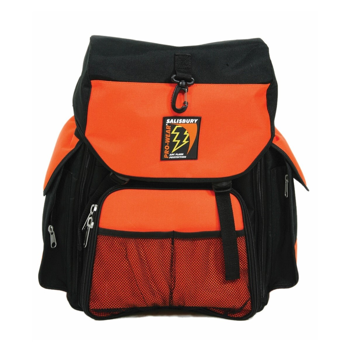 Honeywell Orange And Black Nylon Blend Arc Flash Backpack With Clip And Zipper Closure