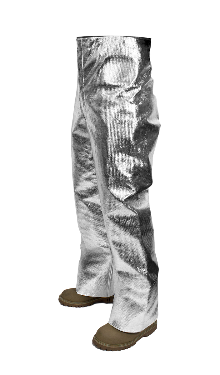 National Safety Apparel® Large Silver Aluminized Para-Aramid/OPF Pants With Snap