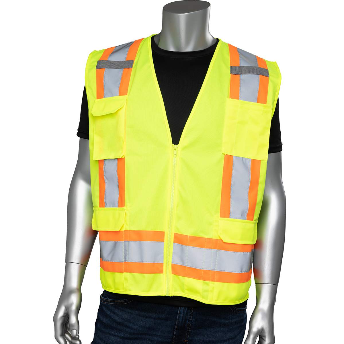 RAD64056666, RAD64056667, RAD64056668, RAD64056669 - RADNOR HiViz Yellow/Orange Polyester/Tricot Vest