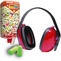 Ear protection equipment including corded earplugs, uncorded earplugs, earplug dispensers, and cap mount earmuffs