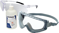 Eye protection equipment including safety goggles, safety glasses, replacement lenses, and accessories